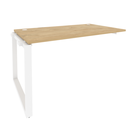 Наборный элемент рабочей станции на О-образном м/к Onix O.MO-1.NRS-3.8 1380x800x750 (Тиквуд Светлый/Белый Металл)