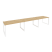 Рабочая станция на О-образном м/к Onix O.MO-RS-3.3.8 4140x800x750 (Тиквуд Темный/Белый Металл)