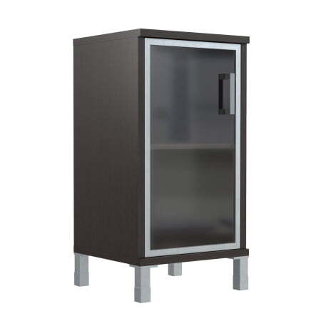 Шкаф 2 уровня, узкий , стекло в AL раме, правая Born B-411.4 R 475x450x920 (Венге Магия)