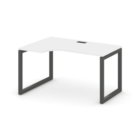 Стол рабочий эргономичный SN-5O.SPA-022(L) (1580х800/980х750) (Белый/Металл Антрацит)