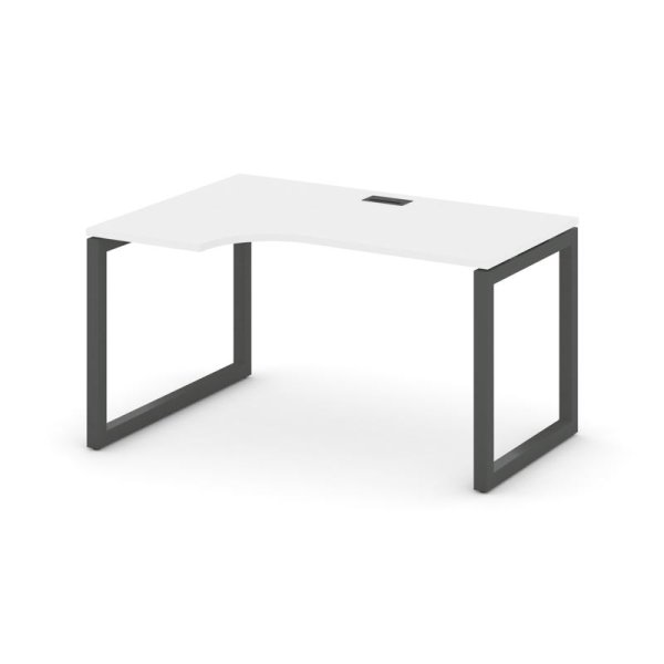 Стол рабочий эргономичный SN-5O.SPA-001(L) (1380х600/980х750) (Белый/Металл Антрацит)