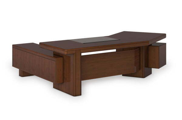 Стол руководителя Mux R206R 2600x2040x760 (Орех Американский)