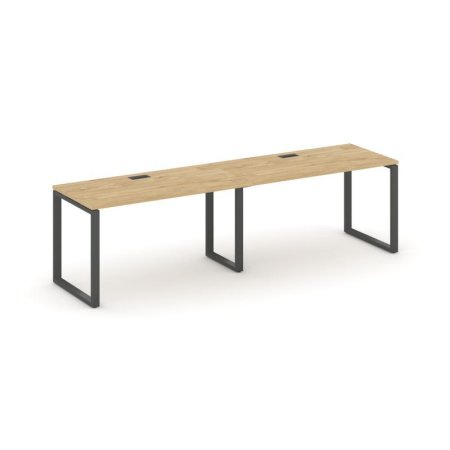 Рабочая станция 1 сторонняя SN-6O.ORS-014 (3160х700х750) (Тиквуд Светлый/Металл Антрацит)