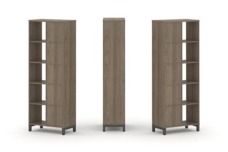 Набор стеллажа 2-х сторонний, 5 ярусов SN.NSD-521 (754х400х1982) (Вяз Благородный/Металл Антрацит)