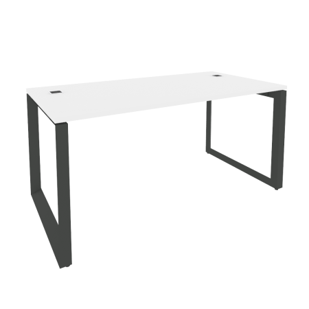 Стол рабочий на О-образном м/к Onix O.MO-SRR-4.8 1580x800x750 (Белый Бриллиант/Черный металл)