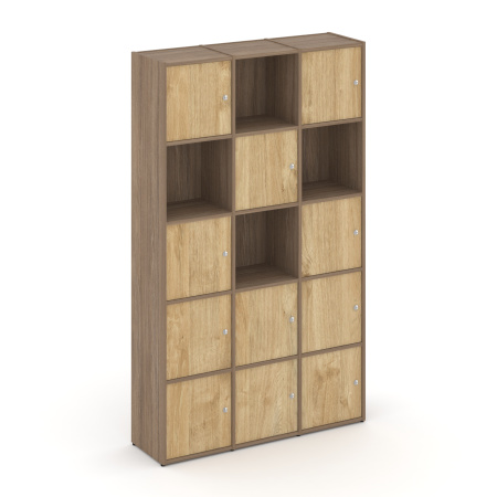 Стеллаж Locker Plus LK.K-009 1188x350x1983 (Дуб Аризона | Тиквуд Светлый)