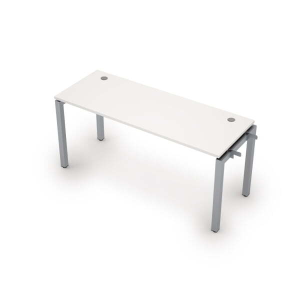 6МБН.5164  Линейная бенч-система, начальный модуль (1600x600x750) (Белый/Алюминий матовый)