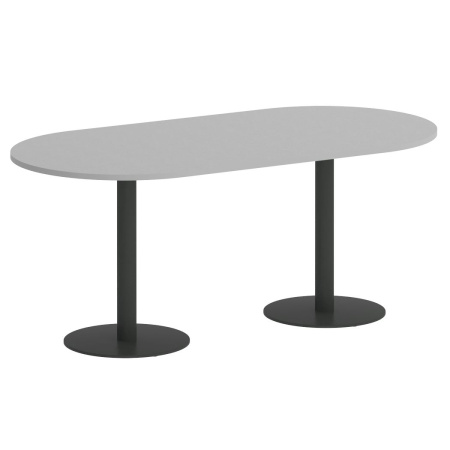 Стол овальный VR.SP-5-180.1 1800x900x750 (Серый/Антрацит Металл)
