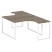 Рабочая станция криволинейная Metal System Style БО.РАС-СА-2.3 1400x2435x750 (Дуб Наварра/Серый металл)