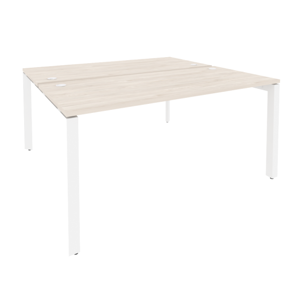 Рабочая станция на П-образном м/к Onix O.MP-D.RS-2.4.7 1580x1475x750 (Денвер Светлый/Белый Металл)