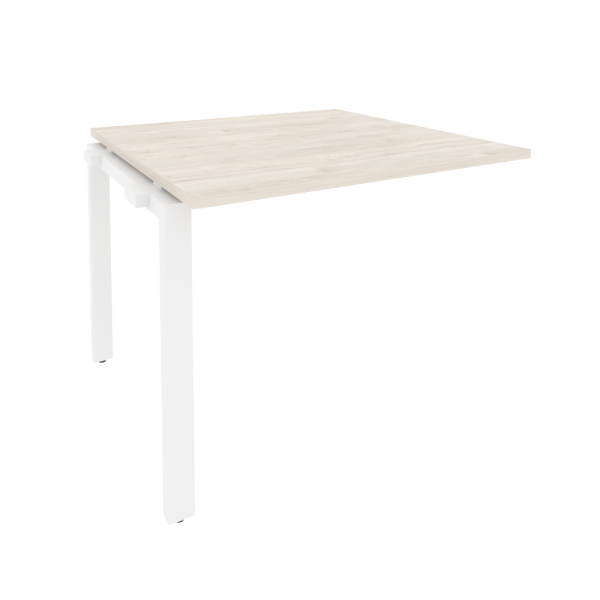 Проходной наборный элемент переговорного стола Onix O.MP-NPRG-1 980x980x750 (Денвер Светлый/Белый Металл)