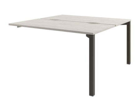 Стол-тандем на металлокаркасе, конечная секция Solution D-413 1400x1432x750 (Акация Морава/ТрюфельКоричневый)