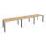 Рабочая станция на П-образном м/к Onix O.MP-RS-3.3.8 4140x800x750 (Тиквуд Темный/Белый Металл)