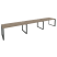 Рабочая станция на О-образном м/к Onix O.MO-RS-3.4.8 4740x800x750 (Тиквуд Темный/Белый Металл)