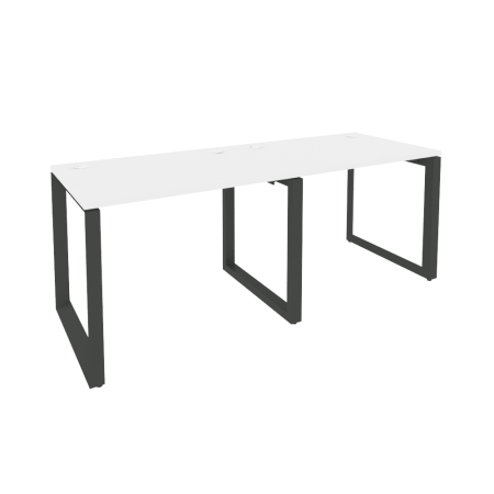 Рабочая станция на О-образном м/к Onix O.MO-RS-2.1.7 1960x720x750 (Белый Бриллиант/Черный металл)