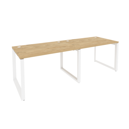 Рабочая станция на О-образном м/к Onix O.MO-RS-2.2.8 2360x800x750 (Тиквуд Светлый/Белый Металл)