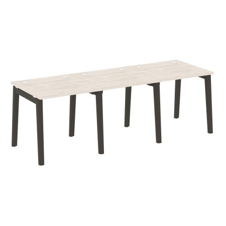 Рабочая станция на деревянных опорах Onix Wood OW.RS-3.0.8 2340x800x750 (Денвер Светлый/Дуб Темный)