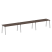 Рабочая станция на 3 рабочих места на А-образном м/к Metal System Style БА.СМ-3.4 4800x720x750 (Дуб наварра/Серый металл)