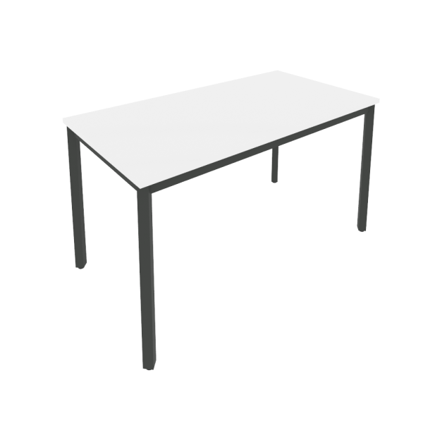 Стол письменный на металлокаркасе Slim С.СП-5 1380x720x750 (Белый/Антрацит металл)
