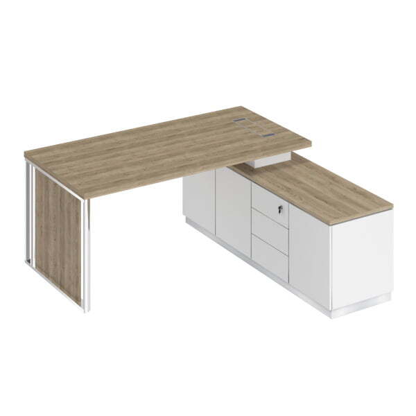 Экран (ДСП) с кронштейнами стола руководителя (для стола 200) Bravo БР 1423 1630x400x16 (Дуб гладстоун)