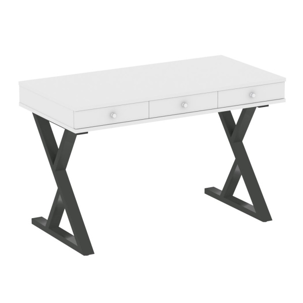 Компьютерный стол VR.SP-1-118M 1180x600x750 (Белый/Антрацит Металл)