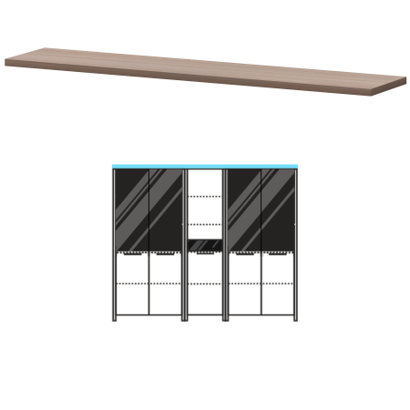Топ Акцент КТ-75.38 2180x441x38 (Темный шимо)