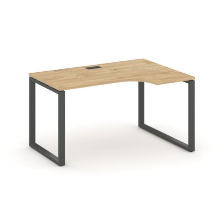 Стол рабочий эргономичный SN-6O.SPA-021(R) (1380х800/980х750) (Тиквуд Светлый/Металл Антрацит)