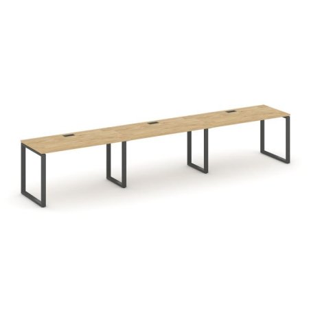 Рабочая станция 1 сторонняя SN-6O.ORS-032 (3540х600х750) (Тиквуд Светлый/Металл Антрацит)