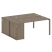 Рабочая станция с опорным шкафом-купе Metal System Style БП.РС-СШК-1.3 1810x1475x750 (Дуб Наварра/Серый металл)