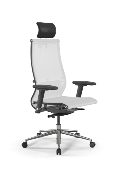 Кресло для руководителя Метта SynchroSit 10 B2-107D - T /Km00/Nb00/D03P/H3mL-2D(M23.B23.G18.W02) (Белый)