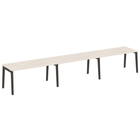 Рабочая станция на деревянных опорах Onix Wood OW.RS-3.4.8 4740x800x750 (Денвер Светлый/Дуб Темный)