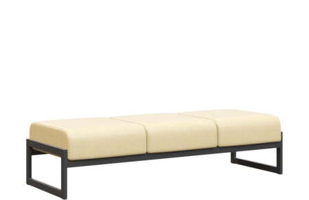 Банкетка трехместная MD.В3  (1855х700х700) (Oregon Бежевый арт.11/Чёрный металл)