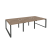 Рабочая станция на О-образном м/к Onix O.MO-D.RS-6.1.7 2940x1475x750 (Тиквуд Темный/Белый Металл)