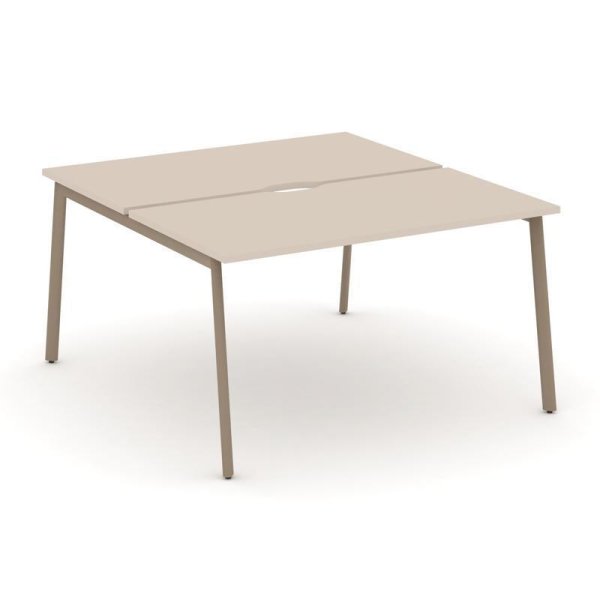 Рабочая станция 2 места ES.D.RS-2.3-VP (1380х1500х750) (Капучино/Металл Латте)