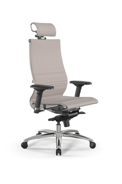 Кресло для руководителя Метта Samurai L2-7D - Infinity /Kc04/Nc04/D04P/H2cL-3D(M06.B31.G04.W03) (Светло-бежевый)