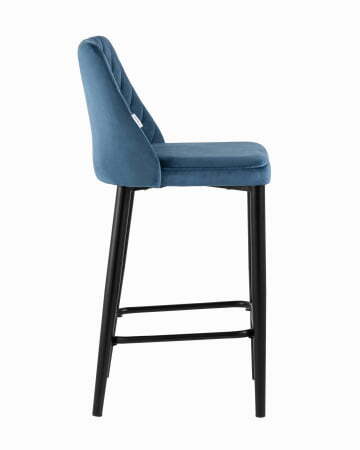 Стул полубарный Диего велюр пыльно-синий (Стул полубарный Диего синий)
