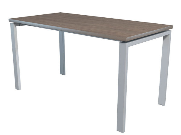 Стол NT 140x70 темный орех/серый (Коричневый/Белый)