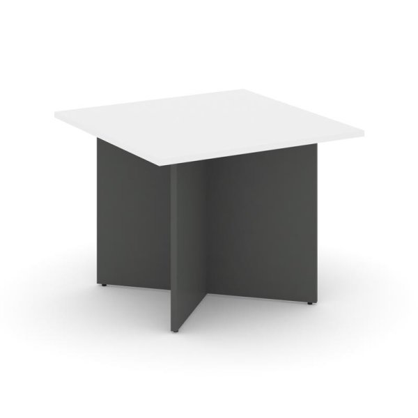 Стол переговорный квадратный SN-D.SPRG-003 (980х980х750) (Белый/Антрацит)