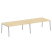 Стол для переговоров (2 столешницы) на А-образном м/к Metal System Style БА.ПРГ-2.5 3600x1235x750 (Дуб наварра/Серый металл)