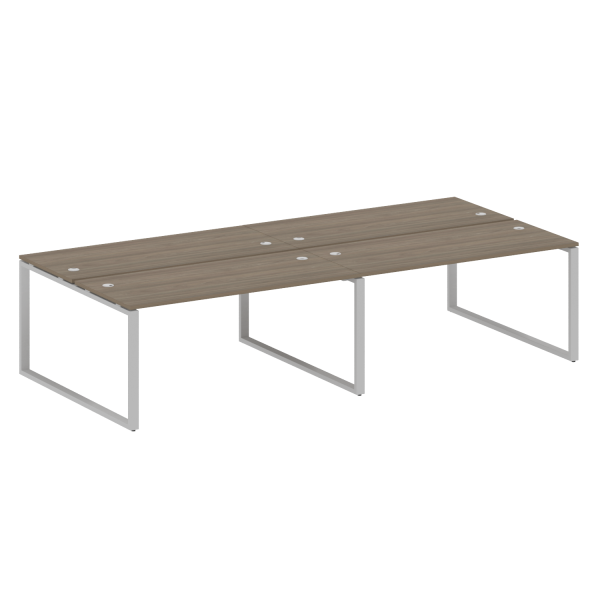 Рабочая станция Metal System Style БО.СМ-4.4 3200x1475x750 (Вяз/Серый металл)