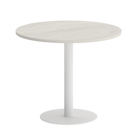Стол круглый VR.SP-5-90.1 900x900x750 (Дуб Наварра/Белый Металл)