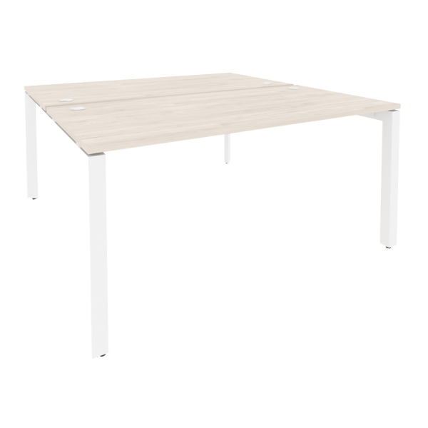 Рабочая станция на П-образном м/к Onix O.MP-D.RS-2.4.8 1580x1635x750 (Денвер Светлый/Белый Металл)