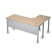 Стол письменный на металлокаркасе левый одиночная опора заказывается отдельно Стиль 2МК.132 1600x120 (ДубСерый)
