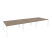 Рабочая станция на П-образном м/к Onix O.MP-D.RS-6.3.7 4140x1475x750 (Тиквуд Темный/Белый Металл)