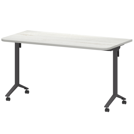 Стол мобильный складной радиусный Моби МБ25-140.70Р 1400x700x750 (Сосна винтер/Антрацит)