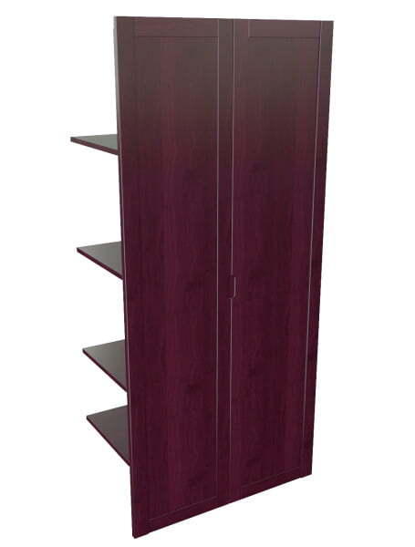 Наполнение двустворчатого шкафа с деревянными дверьми и вешалкой Sorbonne 22552 850x420x1880 (Палисандр)