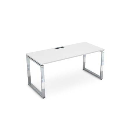 Стол рабочий Gloss line НСР-О.004 1600x700x750 (Белый премиумХром)