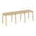 Рабочая станция на деревянных опорах Onix Wood OW.RS-3.0.7 2340x720x750 (Тиквуд Светлый/Дуб Темный)