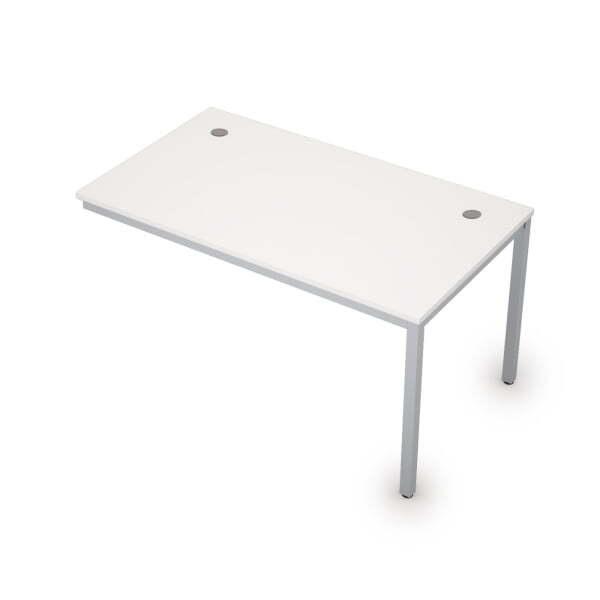 6МБК.189 Линейные бенч-системы, конечный модуль (1400x800x750) (Белый/Алюминий матовый)