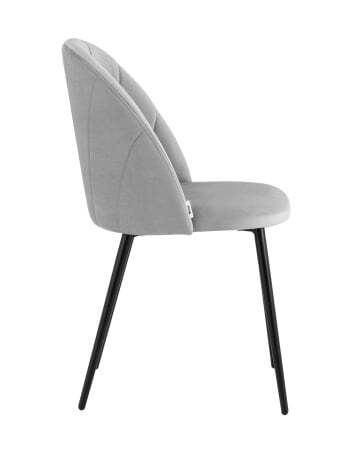 Стул Логан велюр светло-серый (Стул кухонный Логан светло-серый)
